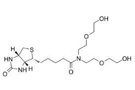 2100306-75-8，N-(Biotin)-N-bis(PEG1-alcohol)，N-(生物素)-N-雙(單乙二醇-乙醇)