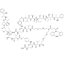 DBCO-(PEG2-VC-PAB-MMAE)2，CAS:2259318-55-1，二苯并環(huán)辛炔-(二聚乙二醇-VC-PAB-MMAE)2