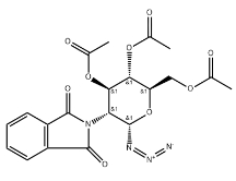 3,4,6-三-O-乙酰基-2-脫氧-2-鄰苯二甲酰亞氨基-ALPHA-D-吡喃葡萄糖基疊氮化物，CAS號：102816-25-1