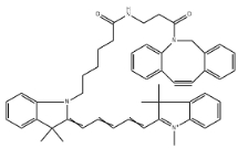 CY5-二苯基環(huán)辛炔;CY5-二苯并環(huán)辛炔，Cyanine5 DBCO，CAS號：2182601-71-2