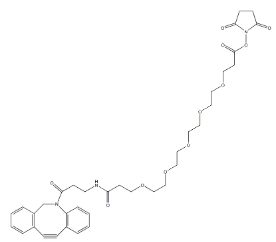 DBCO-PEG5-NHS Ester，cas：1378531-80-6，二苯基環(huán)辛炔-五聚乙二醇-活性酯