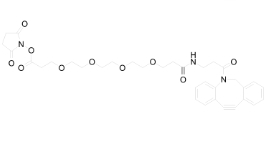 DBCO-NHCO-PEG4-NHS ester，cas：2100306-58-7，二苯基環(huán)辛炔-酰胺-四聚乙二醇-NHS脂