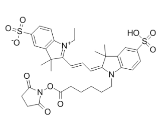 146368-16-3；磺酸花菁染料； Sulfo Cy3 NHS ester；磺化Cy3-N-羥基琥珀酰亞胺酯 	